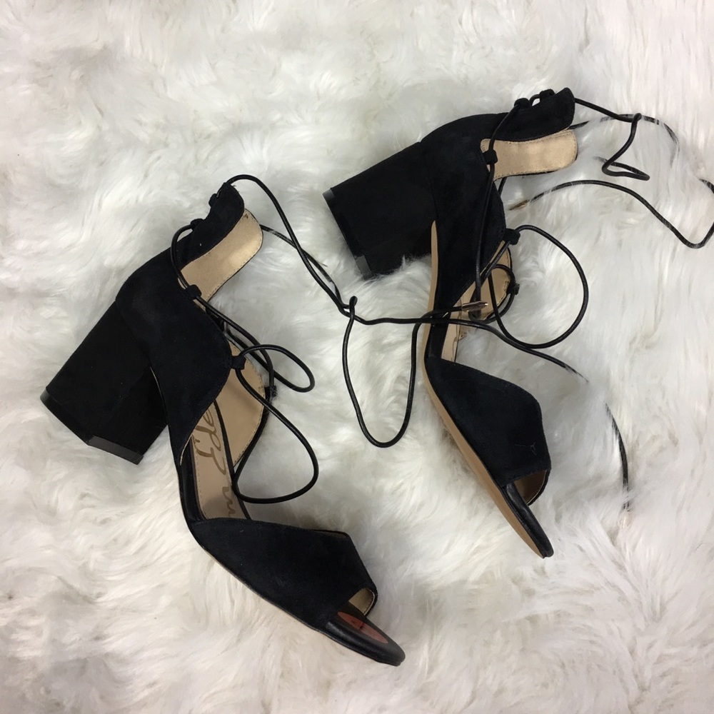 Sam Edelman Serene Block Heel Lace Up Sandals - Picture 8 of 8